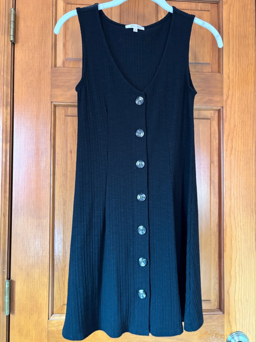 Lottie Moss XS Ribber Knit Sleeveless Button Down Dress